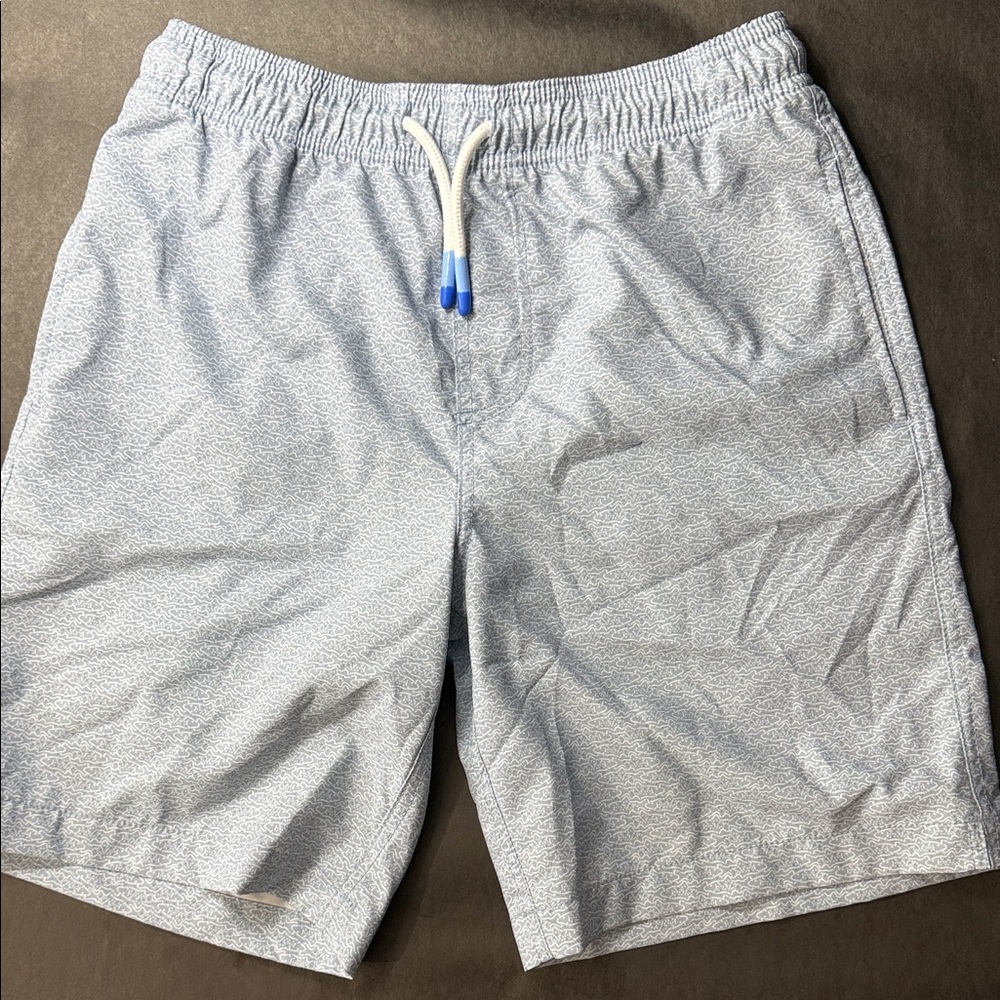 Southern Tide BOYS SWIM SHORTS NWOT light blue/light green drawstring swimShorts